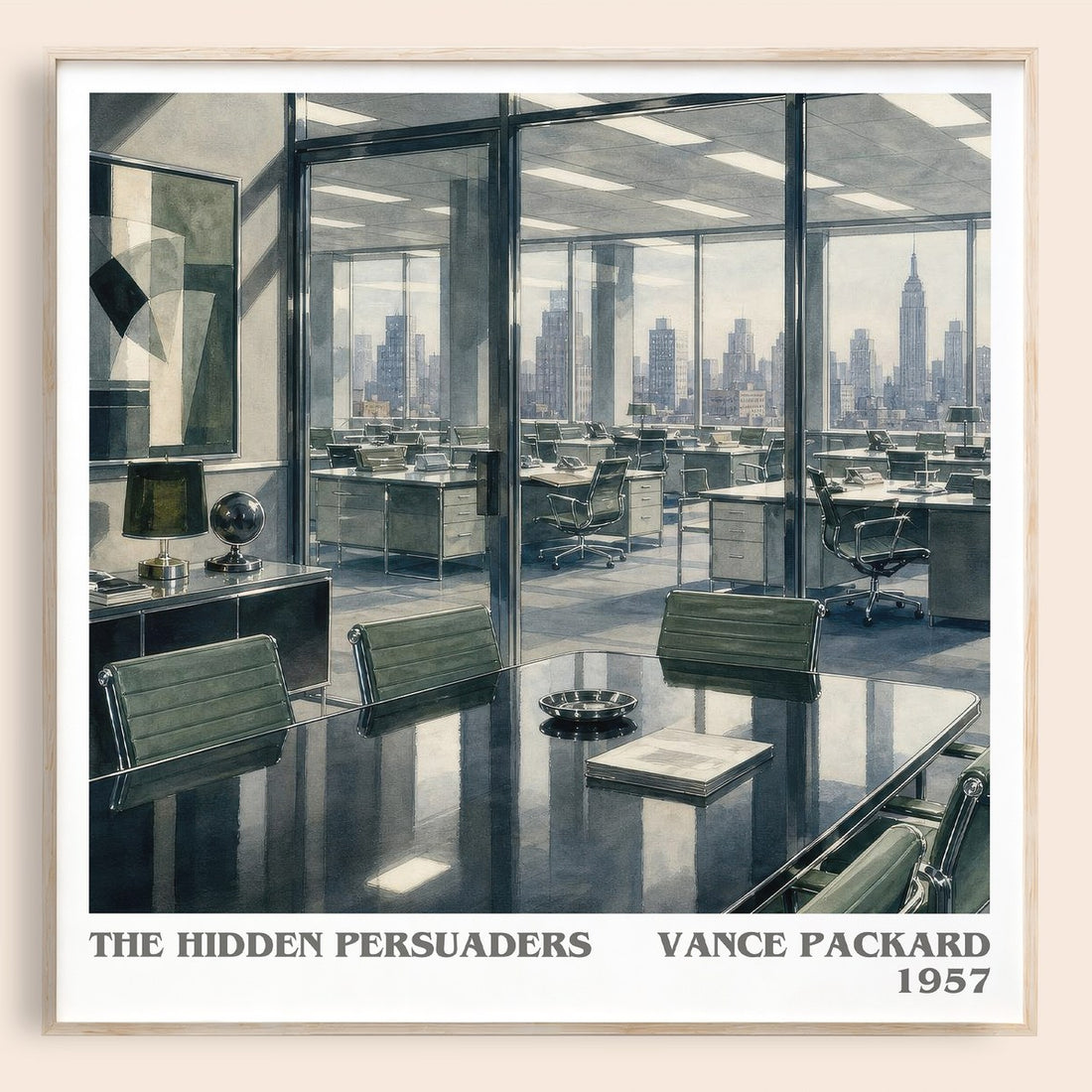 The Hidden Persuaders literary book poster by Vance Packard – framed literary art print
