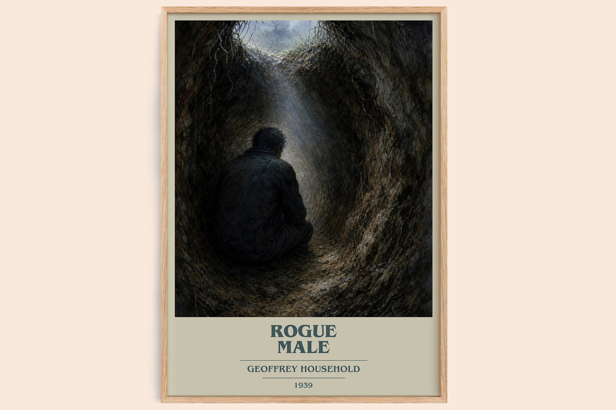 Rogue Male Book Cover Poster by Geoffrey Household
