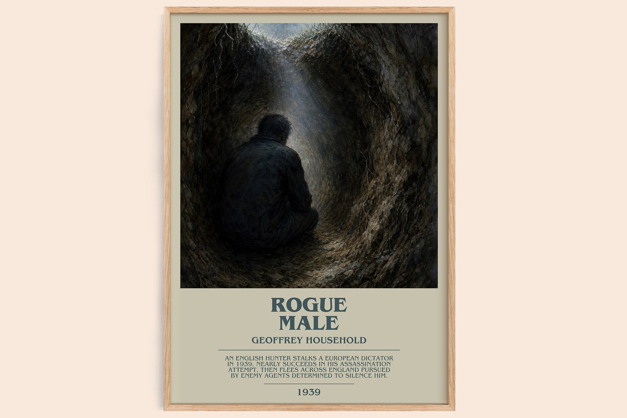 Rogue Male Bookish Wall Art by Geoffrey Household