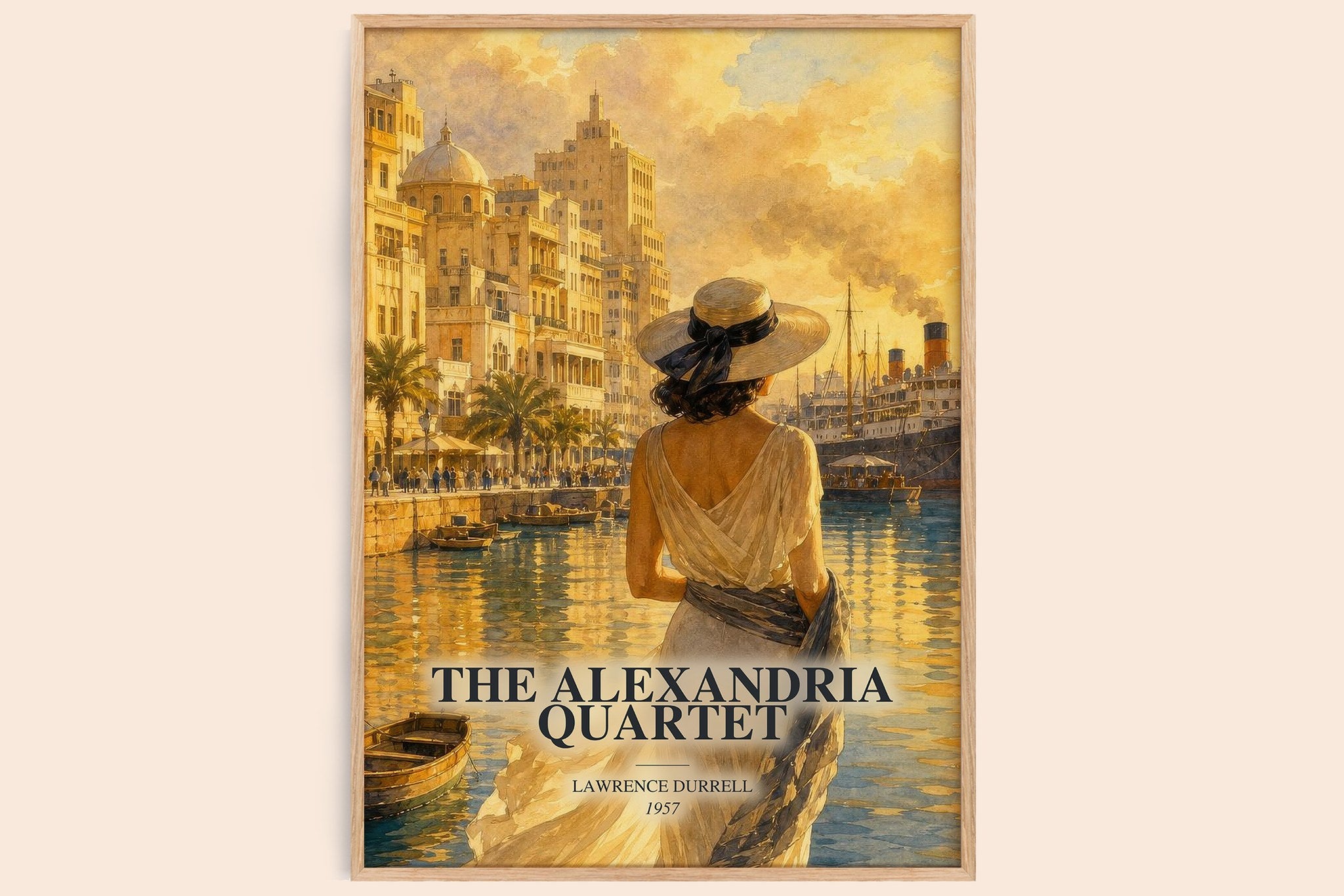 Alexandria Quartet Book Watercolour Illustration by Lawrence Durrell