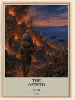 The Aeneid book cover book poster by Virgil – framed literary art print
