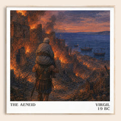 The Aeneid literary book poster by Virgil – framed literary art print