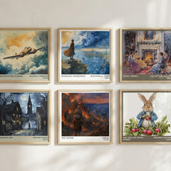The Aeneid literary print in frame leaning in hallway – poetry wall art