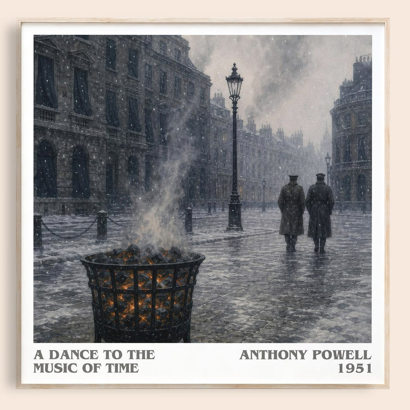 A Dance to the Music of Time literary book poster by Anthony Powell – framed literary art print