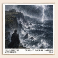 Melmoth the Wanderer literary book poster by Charles Robert Maturin – framed literary art print