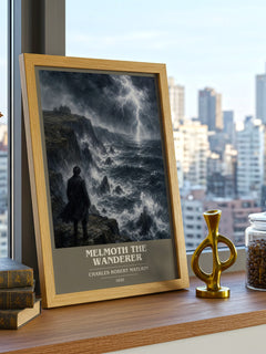 Melmoth the Wanderer book cover poster colour and style options – Charles Robert Maturin book art