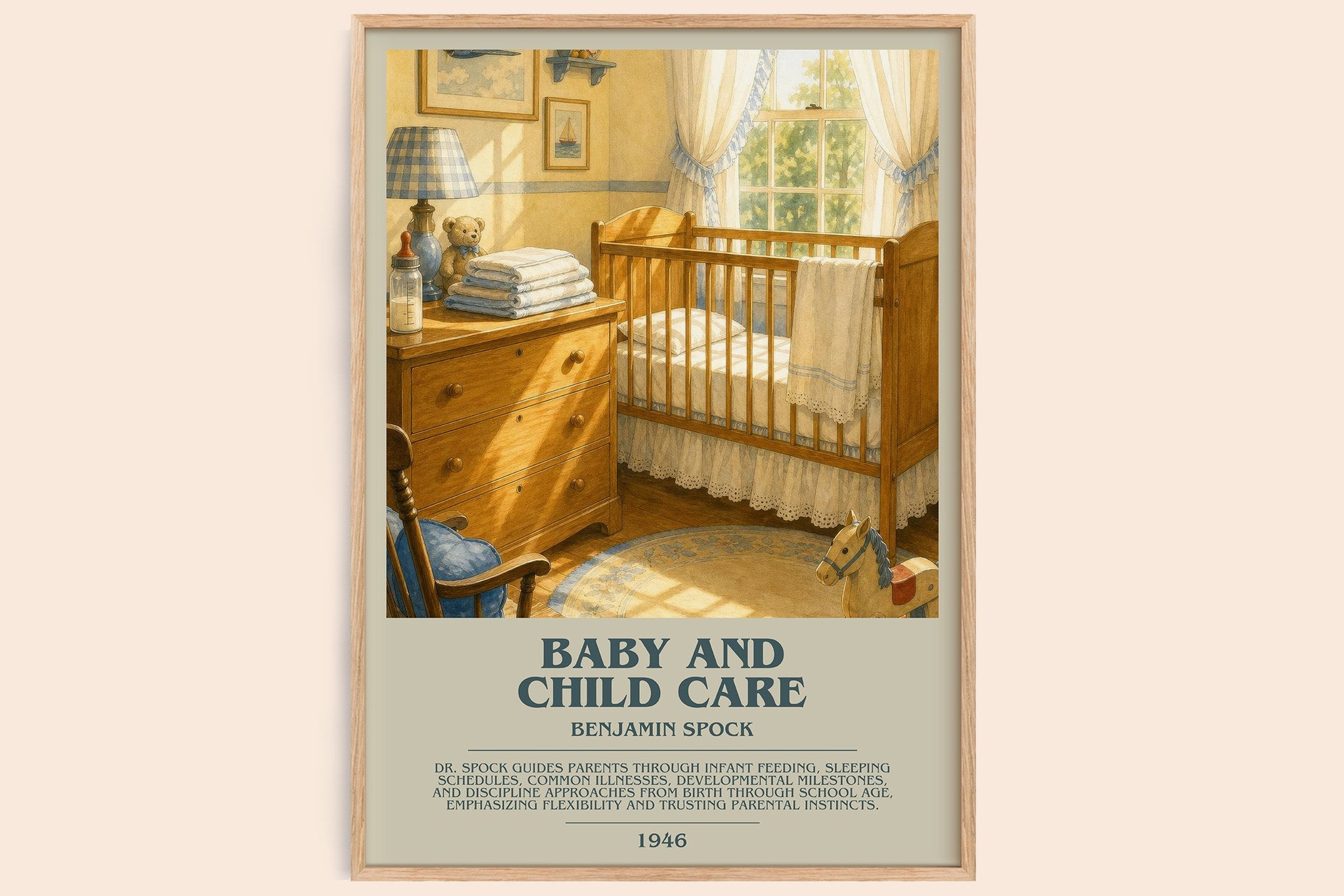Baby And Child Care Bookish Wall Art by Benjamin Spock