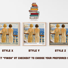 Gentlemen Prefer Blondes literary print in frame leaning in hallway – satire wall art