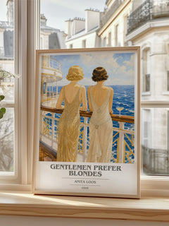 Gentlemen Prefer Blondes book cover poster colour and style options – Anita Loos book art