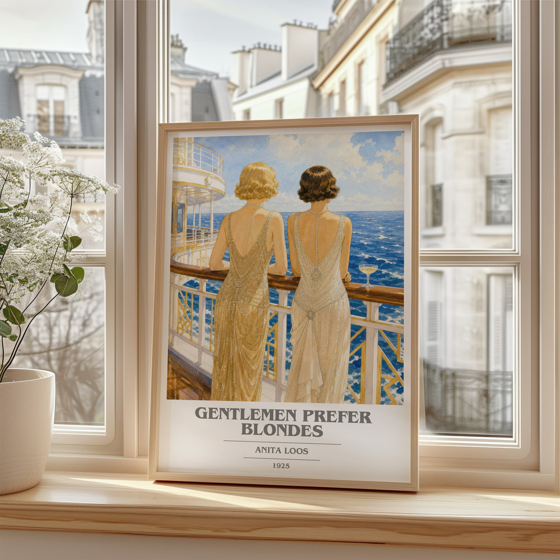 Gentlemen Prefer Blondes book cover poster colour and style options – Anita Loos book art