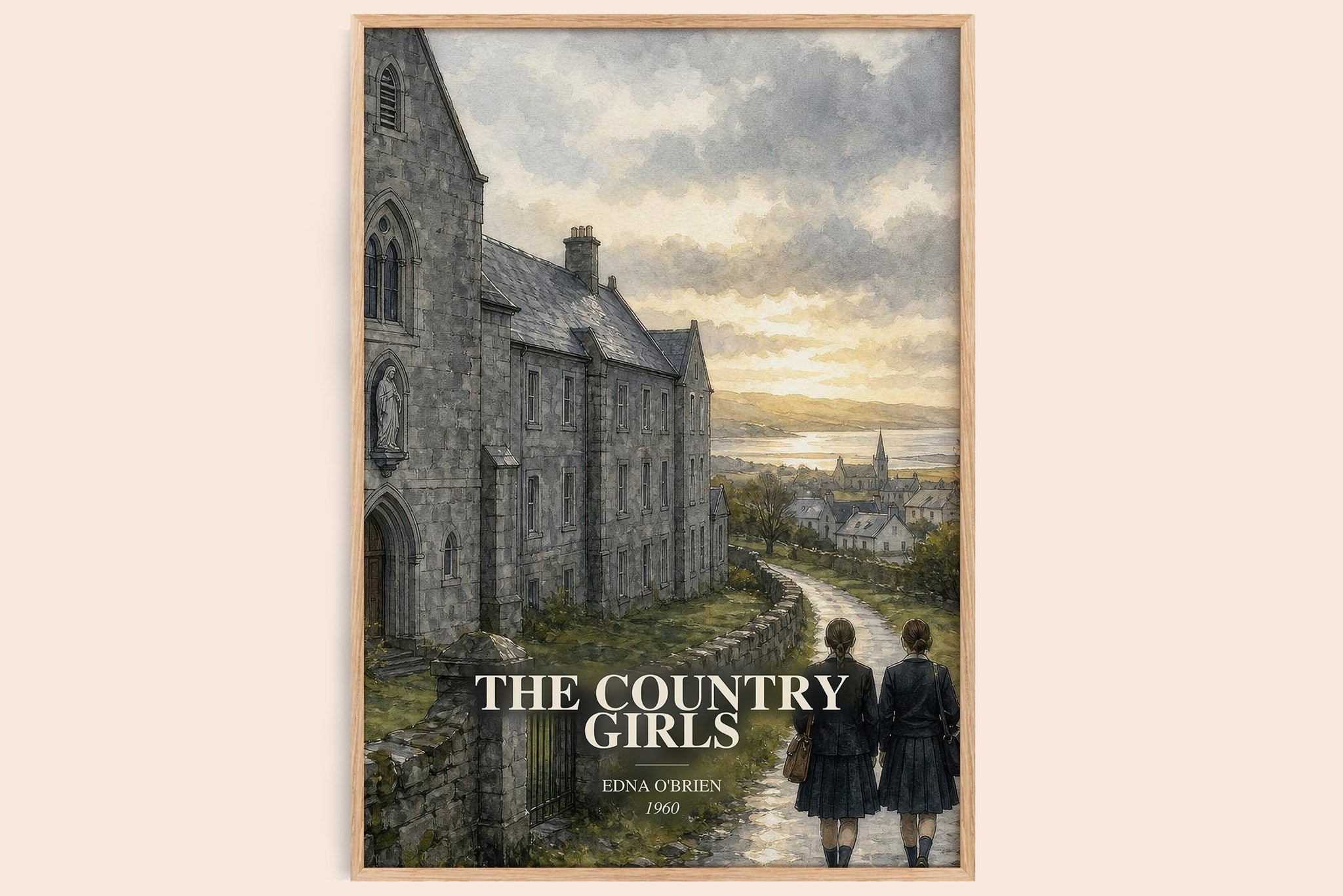 The Country Girls Book Watercolour Illustration by Edna O'Brien