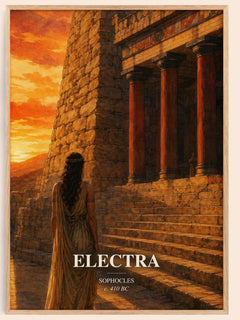 Electra watercolour book poster by Sophocles – framed literary art print