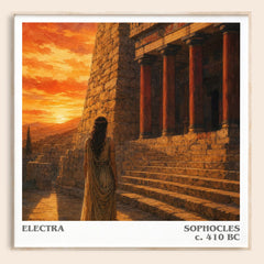 Electra literary book poster by Sophocles – framed literary art print