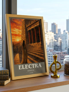 Electra book cover poster colour and style options – Sophocles book art