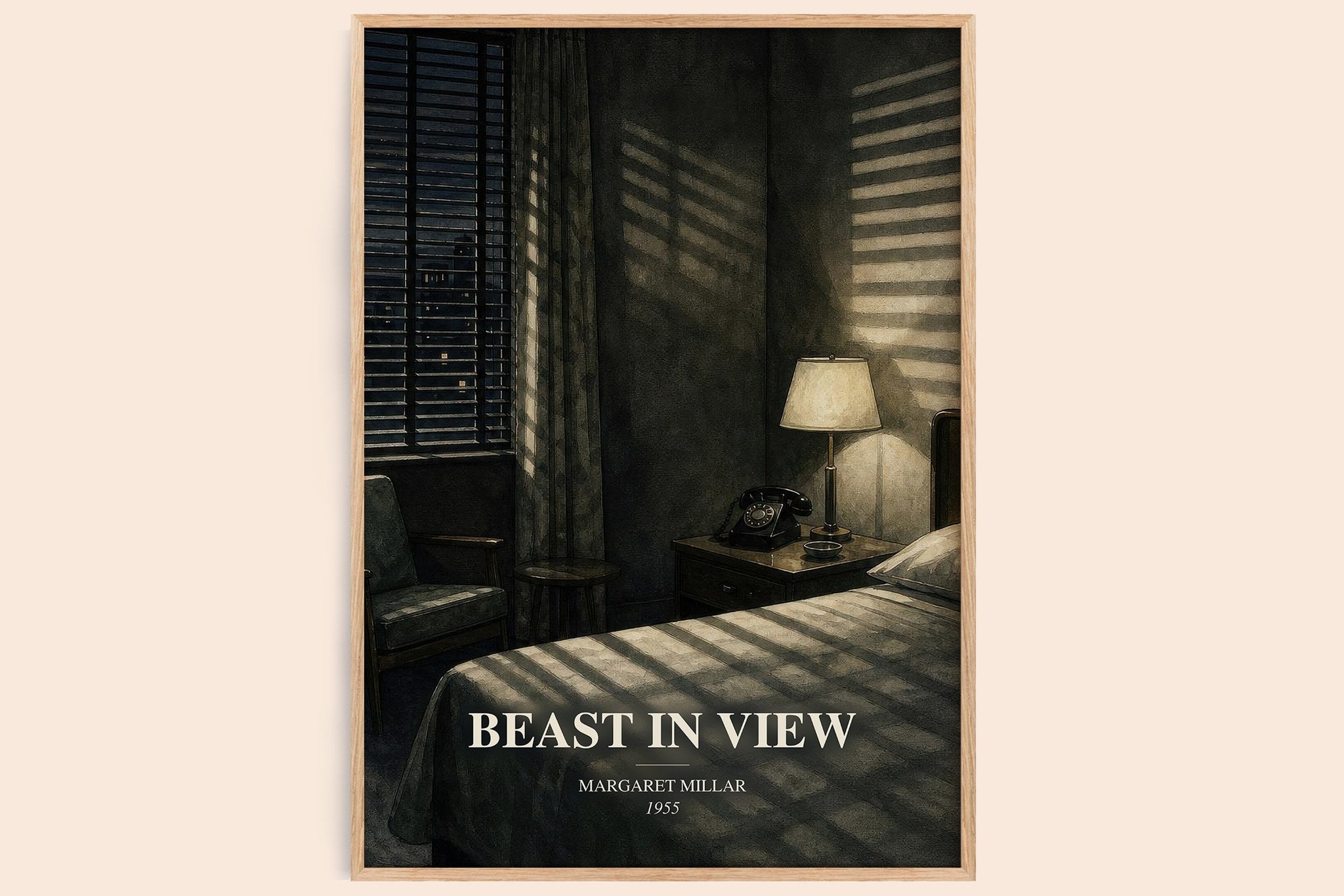 Beast In View Book Watercolour Illustration by Margaret Millar