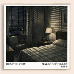 Beast In View literary book poster by Margaret Millar – framed literary art print