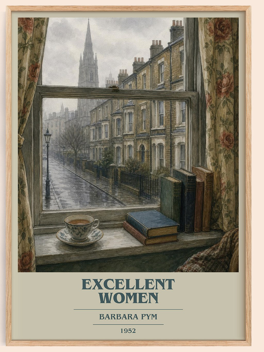 Excellent Women book cover book poster by Barbara Pym – framed literary art print