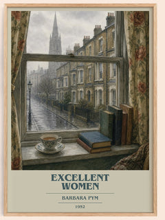 Excellent Women book cover book poster by Barbara Pym – framed literary art print