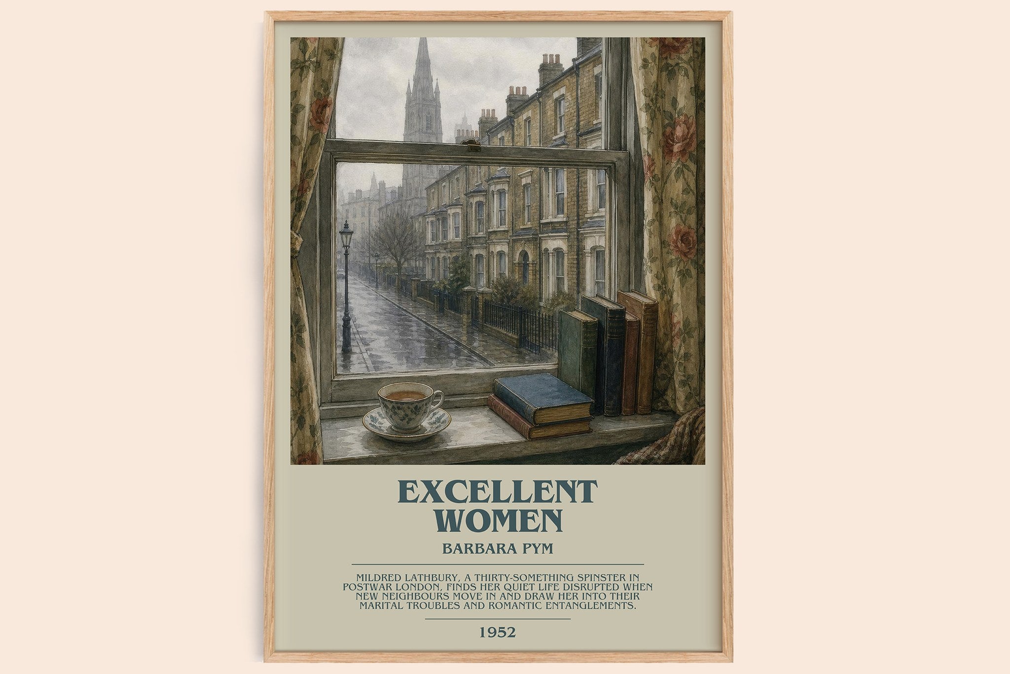 Excellent Women Bookish Wall Art by Barbara Pym