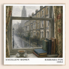Excellent Women literary book poster by Barbara Pym – framed literary art print