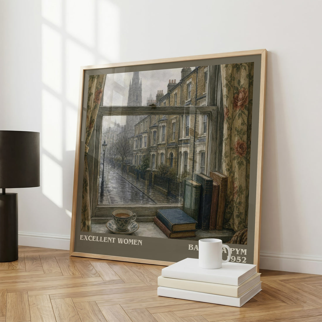 Excellent Women literary print framed by window – literary home decor