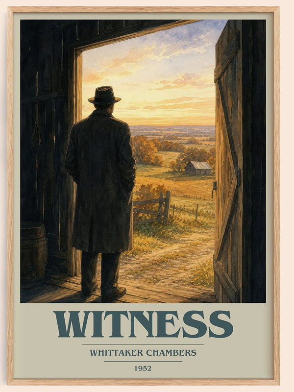 Witness book cover book poster by Whittaker Chambers – framed literary art print