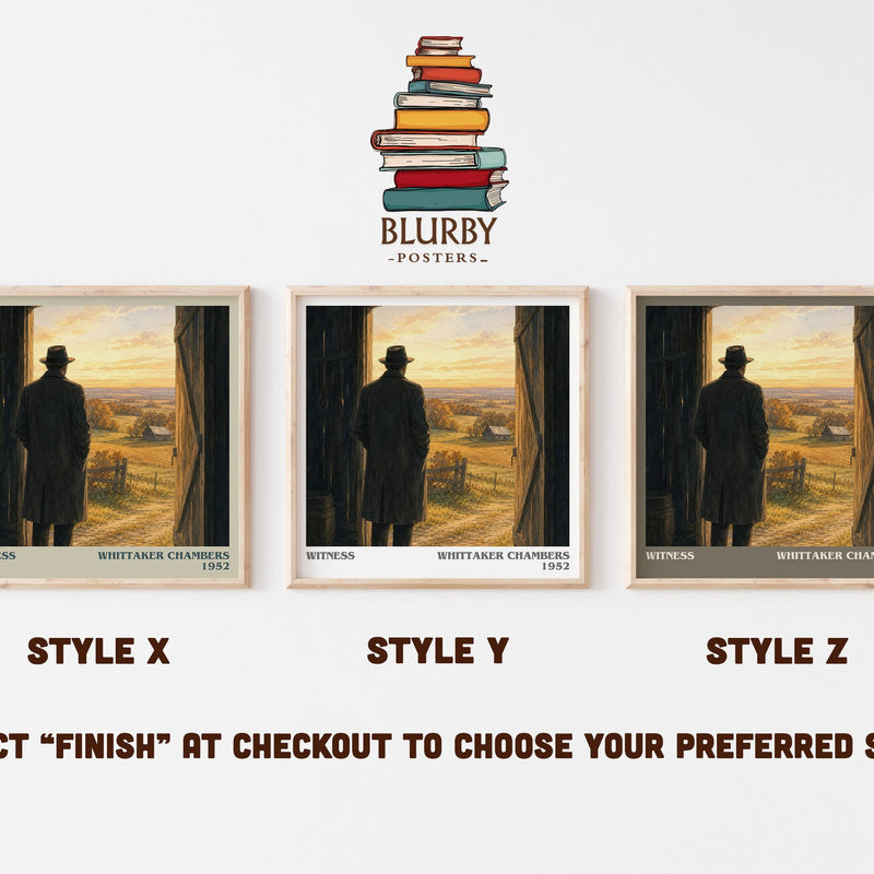 Witness literary print in frame leaning in hallway – memoir wall art