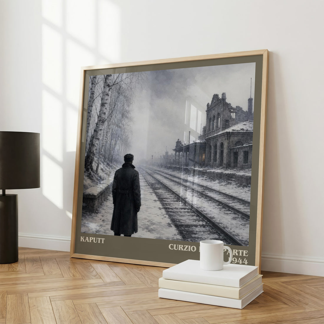 Kaputt literary print framed by window – literary home decor