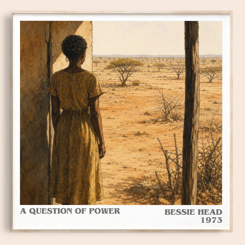 A Question of Power literary book poster by Bessie Head – framed literary art print