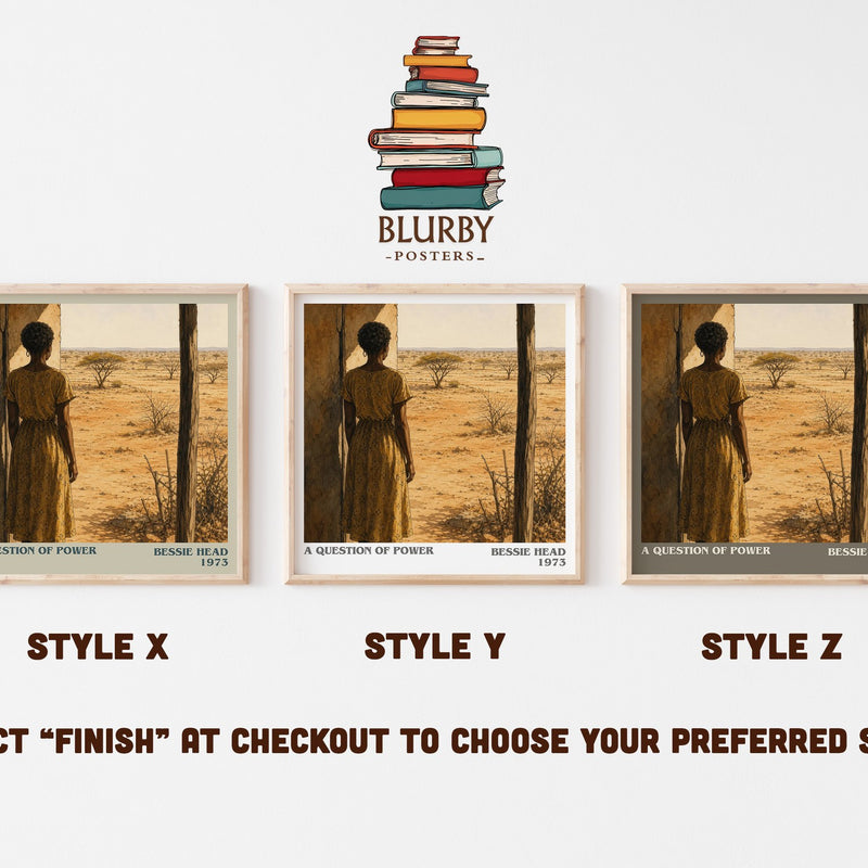 A Question of Power literary print in frame leaning in hallway – literary fiction wall art