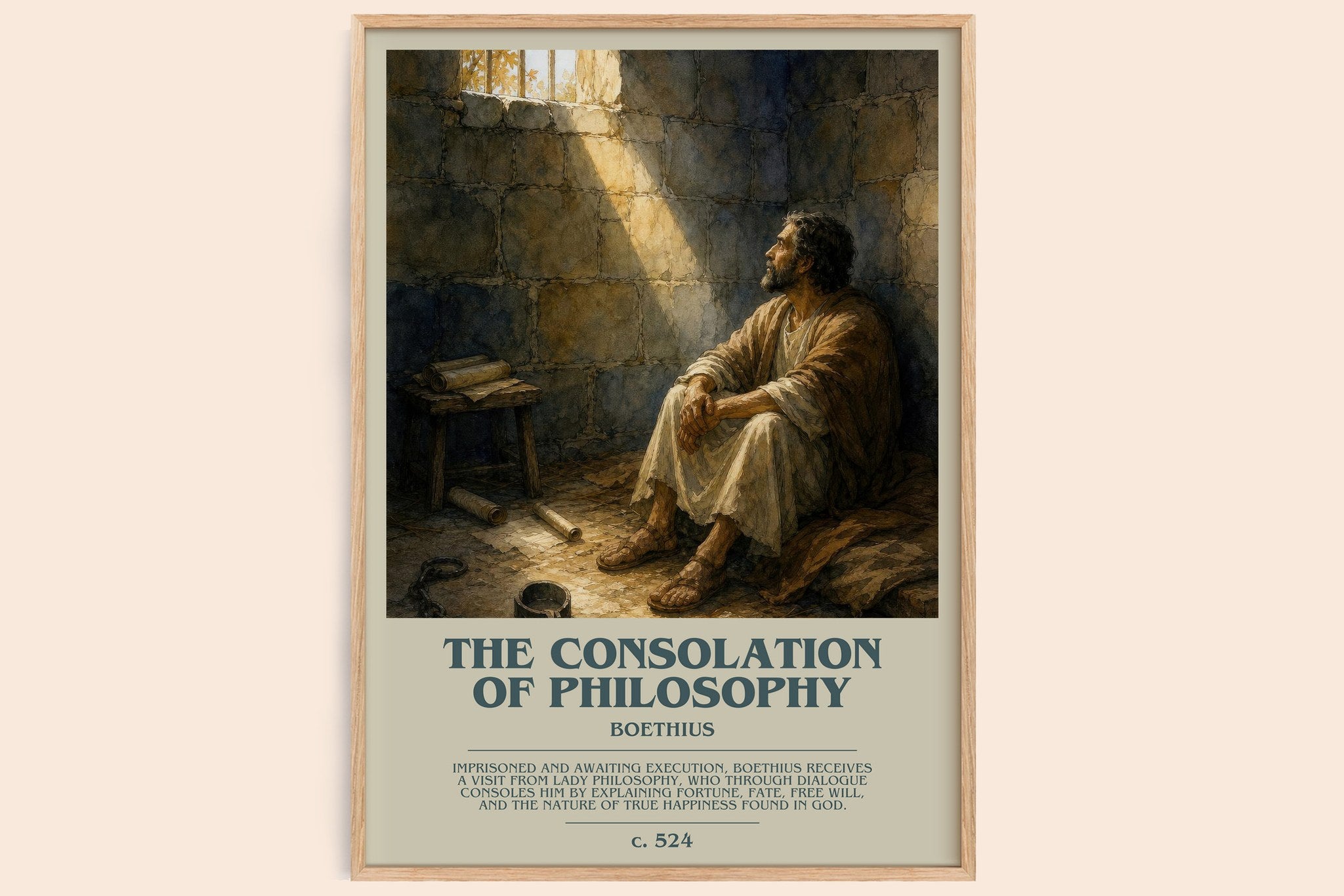 The Consolation of Philosophy Bookish Wall Art by Boethius