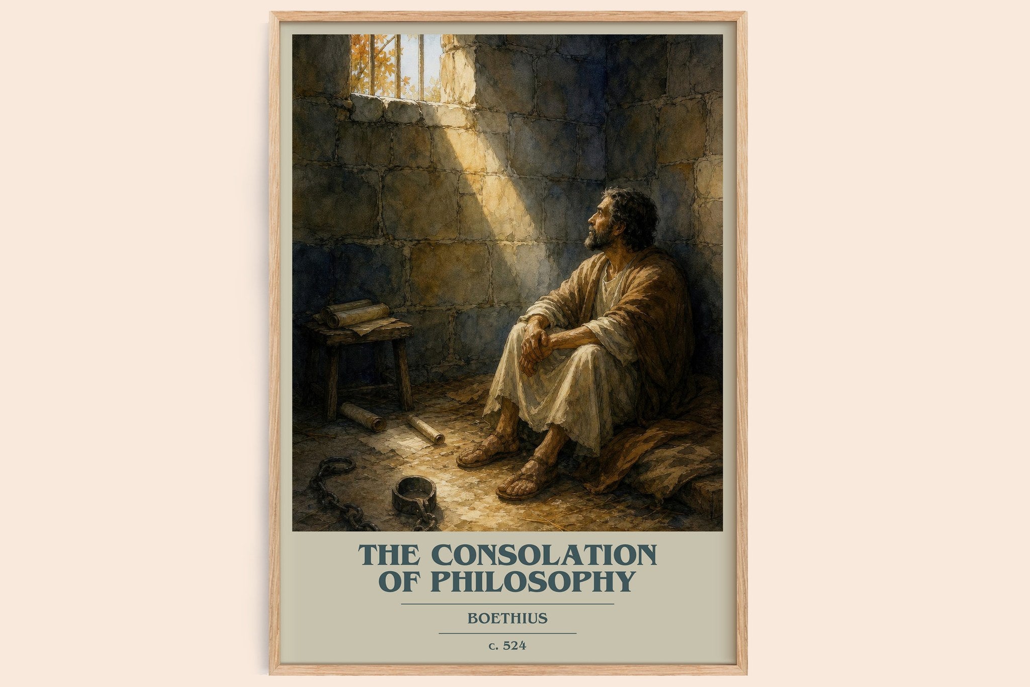 The Consolation of Philosophy Book Cover Poster by Boethius