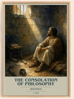 The Consolation of Philosophy book cover book poster by Boethius – framed literary art print