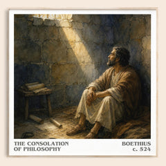 The Consolation of Philosophy literary book poster by Boethius – framed literary art print