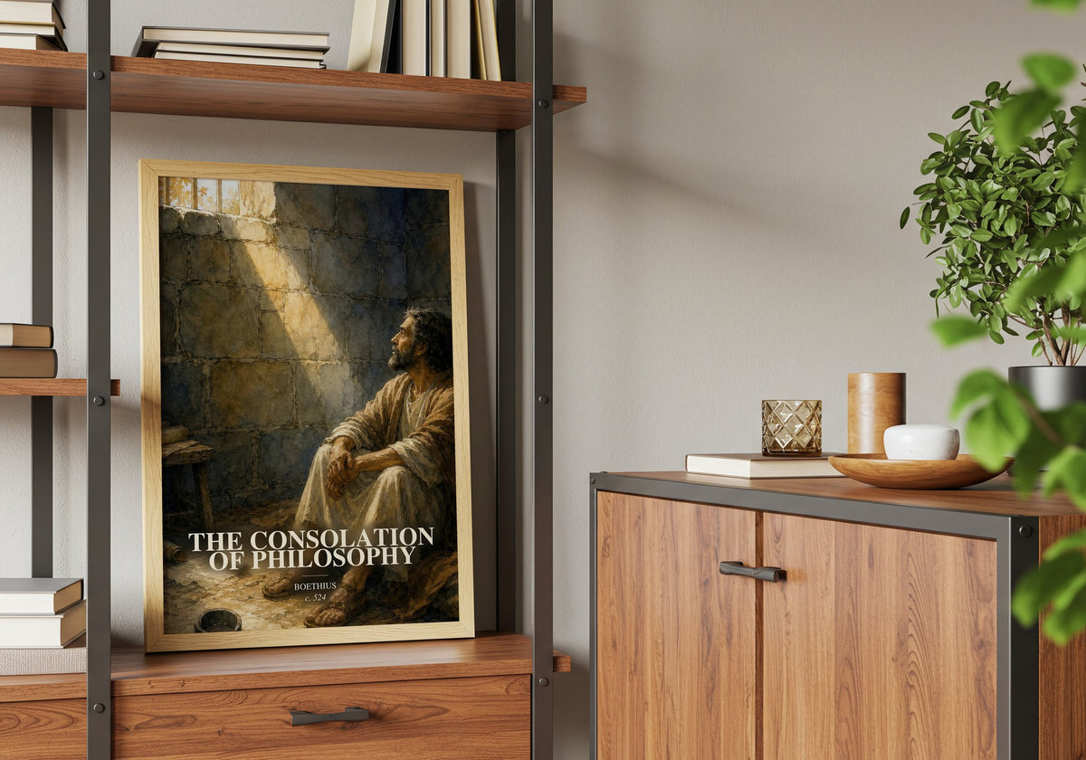 The Consolation of Philosophy book watercolour illustration paper finish options – matte satin gloss