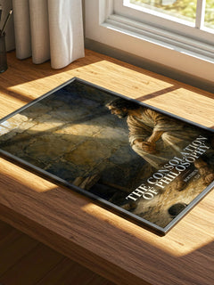 The Consolation of Philosophy watercolour book poster framed on wall – philosophy wall art