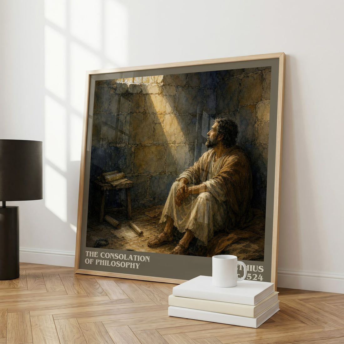 The Consolation of Philosophy literary art print colour and style options – Boethius book art
