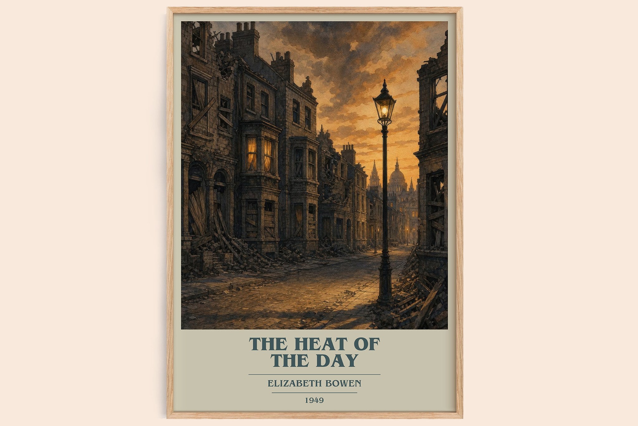 The Heat of the Day Book Cover Poster by Elizabeth Bowen