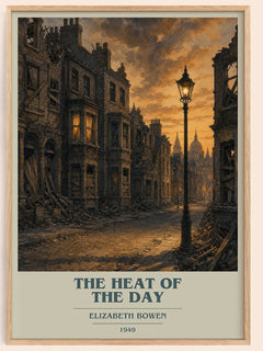 The Heat of the Day book cover book poster by Elizabeth Bowen – framed literary art print