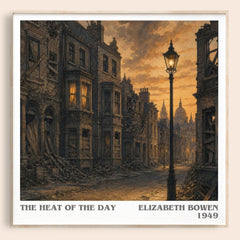 The Heat of the Day literary book poster by Elizabeth Bowen – framed literary art print