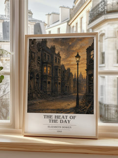 The Heat of the Day book cover poster colour and style options – Elizabeth Bowen book art