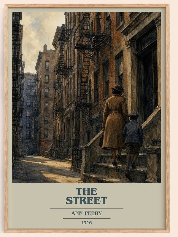 The Street book cover book poster by Ann Petry – framed literary art print