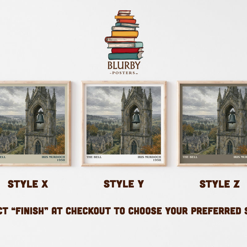 The Bell literary print in frame leaning in hallway – literary fiction wall art