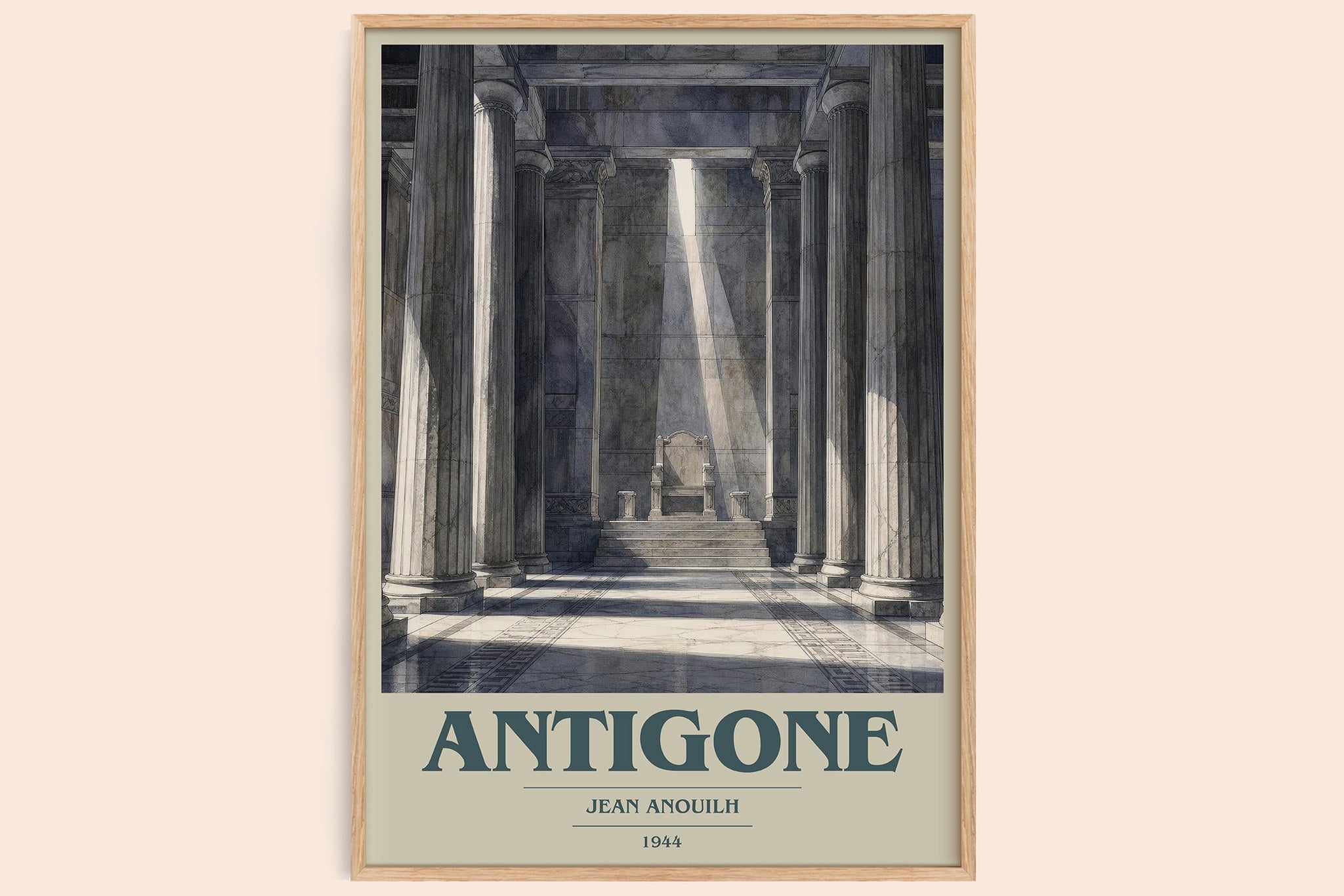 Antigone Book Cover Poster by Jean Anouilh