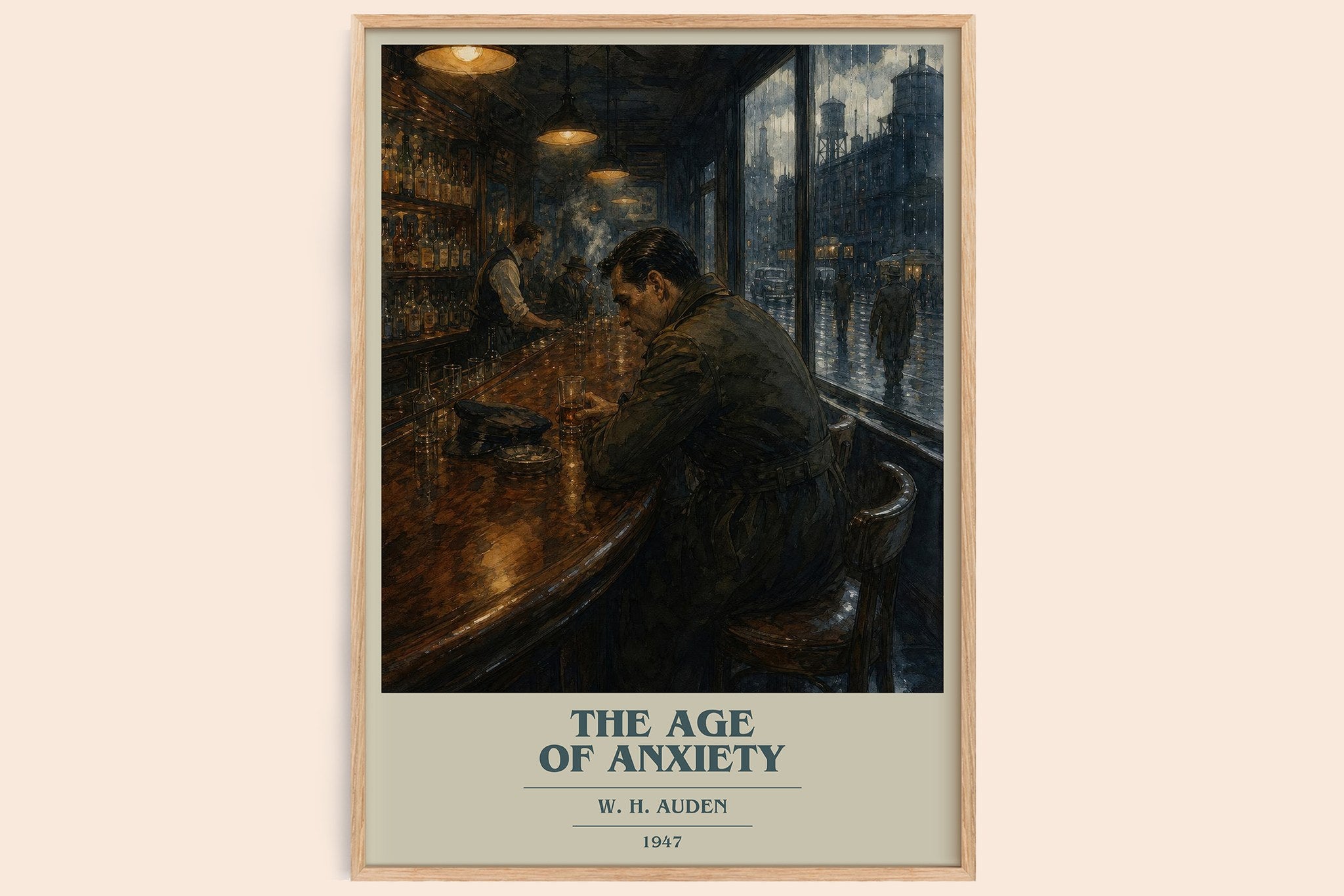 The Age of Anxiety Book Cover Poster by W. H. Auden
