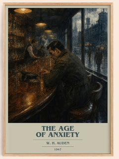 The Age of Anxiety book cover book poster by W. H. Auden – framed literary art print