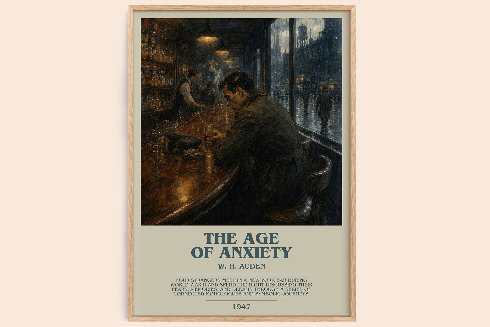 The Age of Anxiety Bookish Wall Art by W. H. Auden
