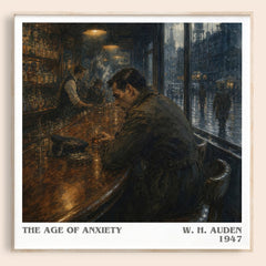 The Age of Anxiety Literary Art Print by W. H. Auden – square framed poster