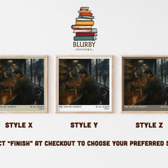 The Age of Anxiety Literary Art Print by W. H. Auden – Style X, Y and Z square prints side by side – choose your finish