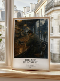 The Age of Anxiety book cover poster colour and style options – W. H. Auden book art
